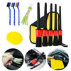 11Pk Car Detailing Brush Kit Boar Hair Auto Interior Wheel Gap Cleaning Tools