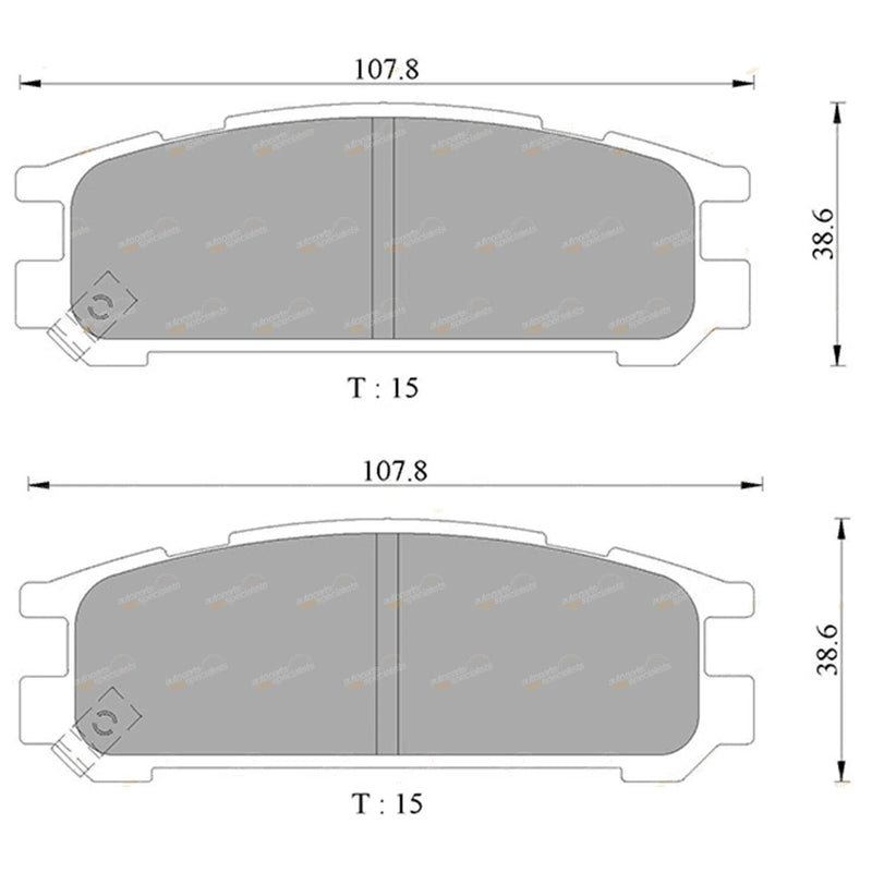 Subaru Impreza Rear Disc Brake Pad Set (1993-1997)