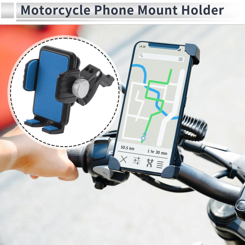 Motorcycle Blue Phone Mount Holder 4.7-7.2in