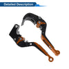Honda CBR600RR 2007-2016 Black Orange Adjustable Brake Clutch Levers