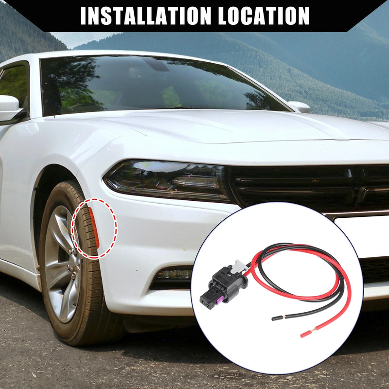 Dodge Charger 2 x Car Side Marker Pigtail Connectors (2015-2022)