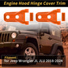 Jeep Wrangler JL JLU 2018-2024 - 1 Pair, Orange Engine Hood Hinge Cover