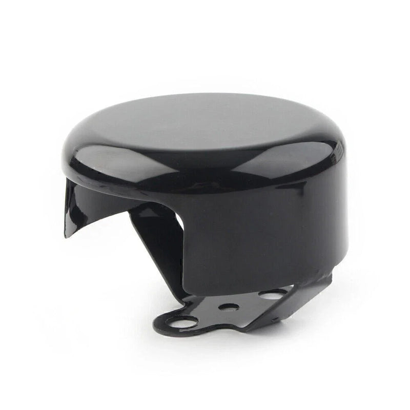 Harley Softail FLHX FLT FLHT Dyna Bad Boy Black Smooth Horn Cover (2000-2023)