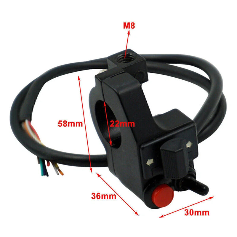 Turn Signal, High / Low Beam, Horn 7/8" Motorcycle Left Handlebar Switch