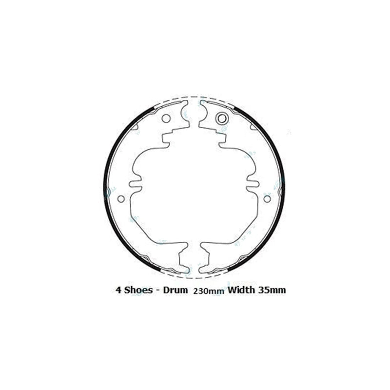 Toyota Landcruiser 80 Series 8 / 1992 to 1998 Park Brake Hand Brake Shoes