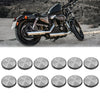 Motorcycle Bike 6 Pair M6x1.0 White Universal Screw Mount Warning Reflector