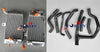 HONDA XRV750 AFRICA TWIN Aluminum Radiator + Black Silicone Hose (1993-2003)