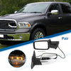 Dodge Ram 1500 with Turn Signal Lights Silver Tone Tow Mirrors (2009-2018)