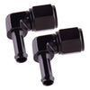 6AN Female to 3/8 & 5/16 Barb Fitting Adapter 90�� Swivel Aluminum Skid