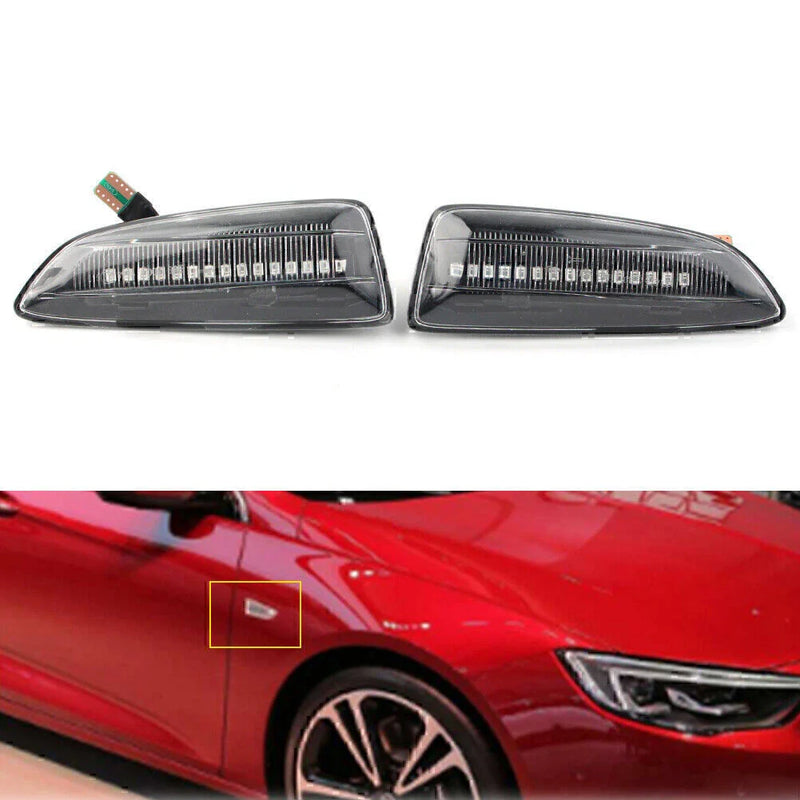 Opel Astra Clear Dynamic Amber LED Front Side Marker Lights (2010-2019)