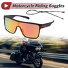 Motorcycle Riding Goggles Red Lens Black Red Frame Tri-Acetyl Cellulos TR90