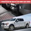 Ford F-150 Black Red Cushion Protector 2 x Front Seat Covers