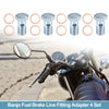 Screws / 4 x M20x1.5 47mm / Motorcycle Hollow Screws with Washers