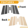 Toyota RAV4 (2020-2021) Black Fiber 10 Pcs Car Pillar Window Trim Covers