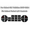 Car Set AC Dash Button Repair Kit Decal Stickers