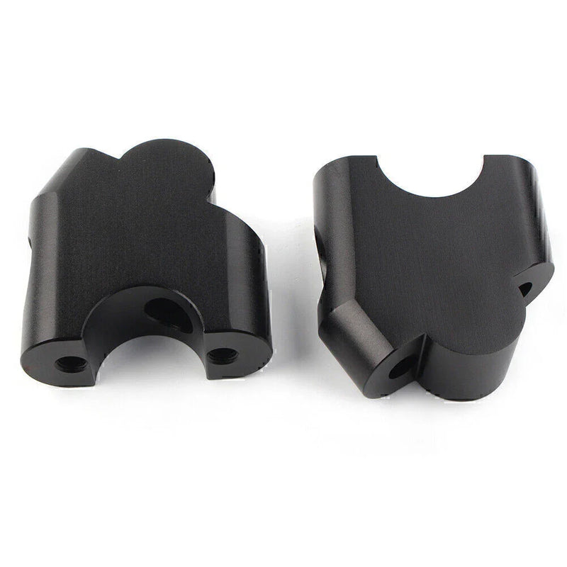 BMW F800R Black HandleBar Bar Risers Mount Clamp Adapter (2015-2017)