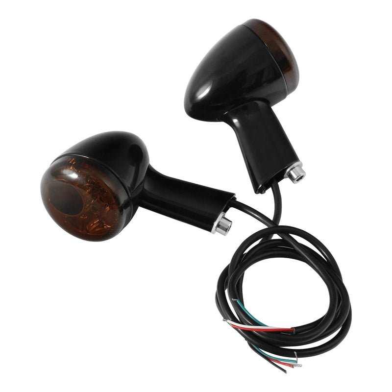 Harley Sportster XL Black LED Amber Rear Turn Signals (1992-2022)