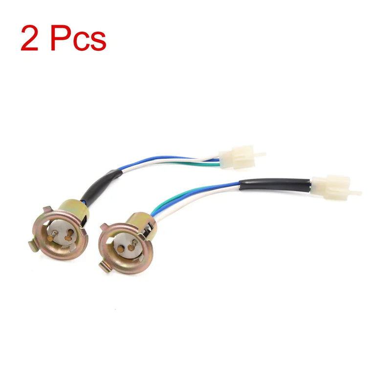 GY6-60 2 x 3-Pin Motorcycle Headlight Wiring Harness Connector Sockets
