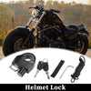 Motorcycle Helmet Lock Set Anti-Theft Cable