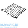 ATV Black 50x50cm Motorcycle Cargo Net Luggage Thicken Netting with Hook