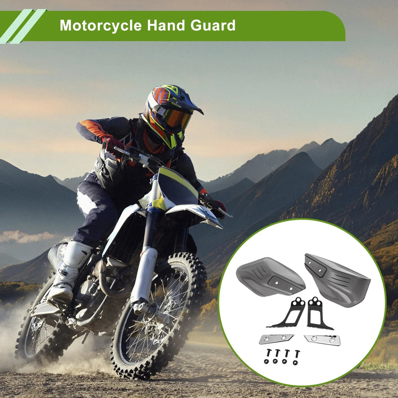 Motorcycles 1x Universal Hand Guard Knuckle Guard Protector Gray PP Plastic