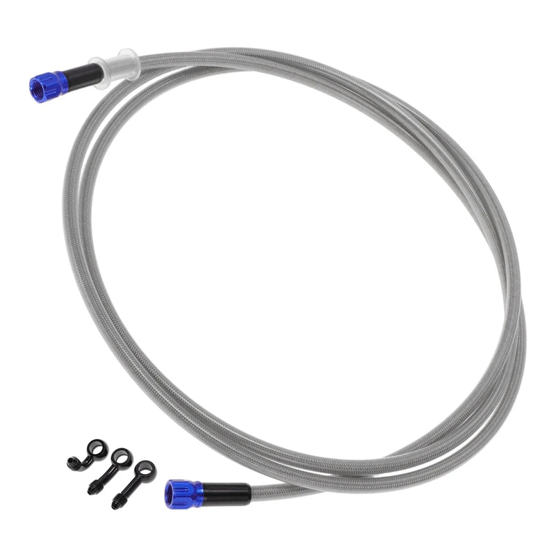 Motorcycles Oil Hose Line / 220cm / Brake Clutch Silver Tone