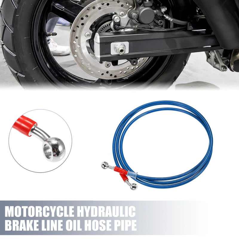 Make Model 10mm Motorcycle Hydraulic Brake Line Oil Hose Pipe Blue