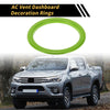 Toyota Tundra AC Vent 4 Pcs Green Dashboard Decoration Rings (2014–2021)