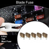 Cars, Boats, Trucks, RVs, Motorcycles 70A Blade Fuse 5 Pcs