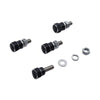 Harley Yamaha 4 x Aluminum Black & Silver Hex License Plate Frame Bolts