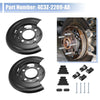 Ford F250 Super Duty Rear Brake Dust Shield Backing Plates (1999-2010)