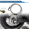 Make Model 170cm Motorcycle Brake Clutch Oil Hose Line Silver Tone