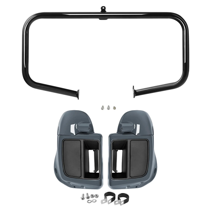 Harley Touring 2014-2023 Gunship Gray Lower Vented Fairings