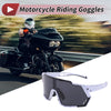 Motorcycle 1 Pc Motorcycle Riding Goggles Black White Triacetyl Cellulose