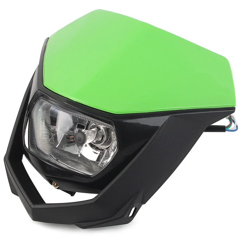 Supermoto Dirt Bike - Green Headlight Fairing