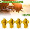 Motorcycle 4 x M10 Aluminum Clutch Brake Cable Adjuster Screw Gold Tone
