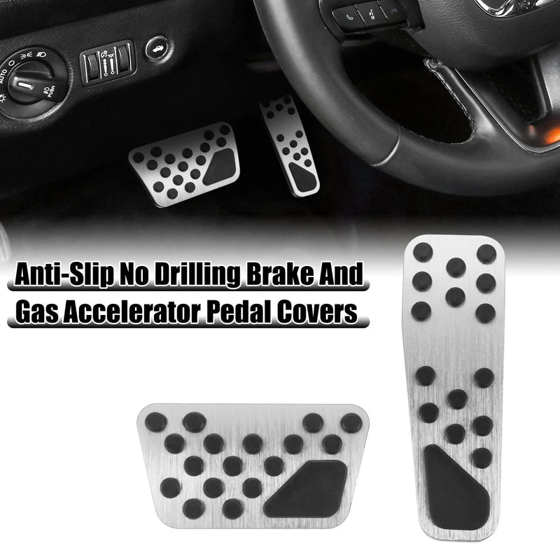 Dodge & Chrysler Silver Tone Brake & Gas Pedal Covers Kit