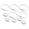 Various Models 10 x Silver Stainless Steel Axle Boot Clamps