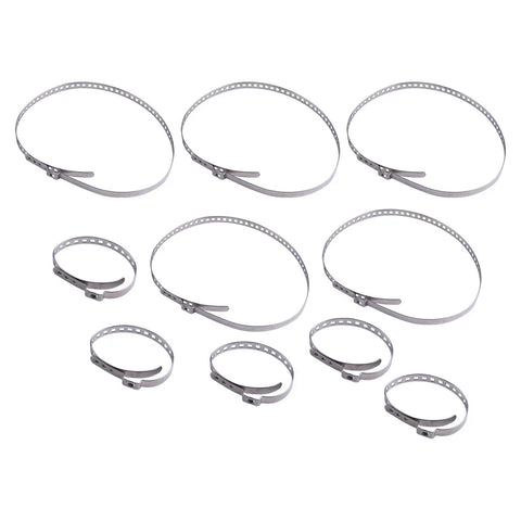 Various Models 10 x Silver Stainless Steel Axle Boot Clamps