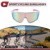 Set Motorcycle Riding Goggles Pink Lens White Pink Frame PC UV400