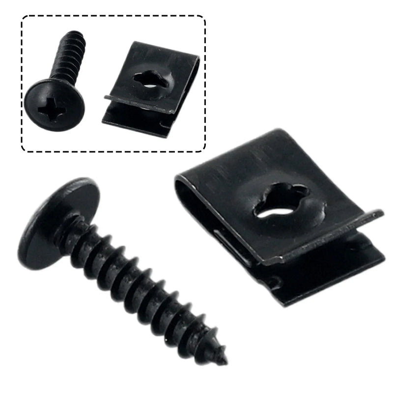 Car U-type Clip With Screw / 20x / Car Bumper Fender Trim Fasteners