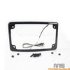 Harley 4 x 7 Curved LED Motorcycle License Plate Frame Brake Lights