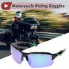 Motorcycle Riding Goggles Green Lens Black Green Frame Tri-acetel Cellulose PC