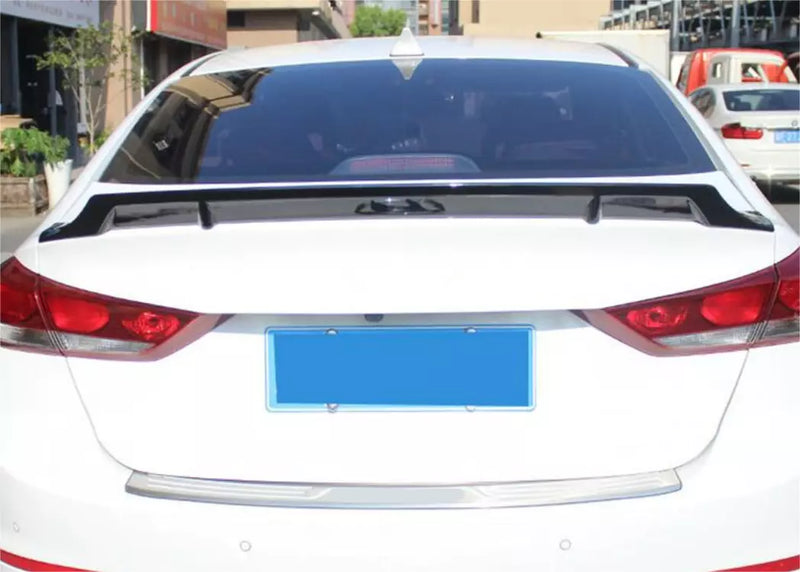Hyundai Elantra Sedan Rear R Style Spoiler Wing Glossy Black (2017-2018)