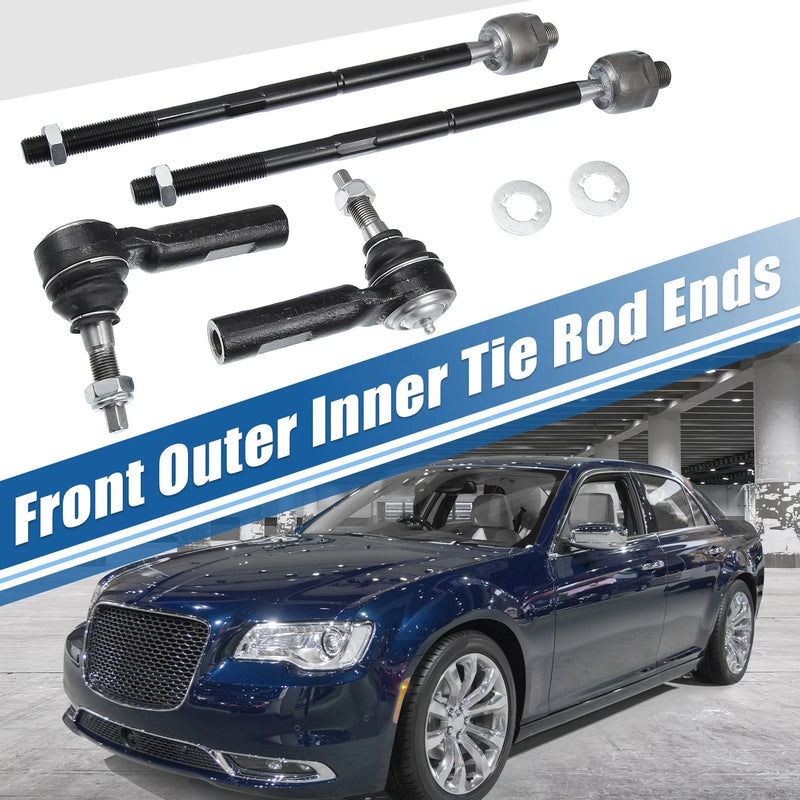 Dodge Challenger Charger 4 x Front Inner Outer Tie Rod End Links