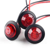 Car Truck Trailer 3/4" Red Round LED Side Marker Lights (2)