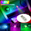 Vehicles Mini USB LED Car Interior Lights Touch Keys Neon Ambient Lamp Bulb