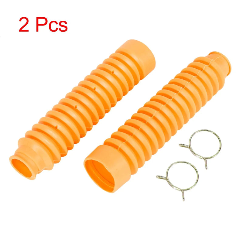 Motorcycle 2 x Orange Shock Absorbers Boot Dust Cover