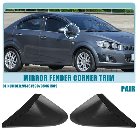Chevrolet Sonic Left Right Mirror Triangle Fender Covers (2012-2020)
