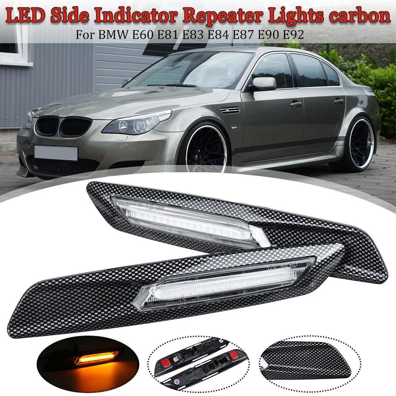 BMW 128i 328i 335i 525i 530i Front Side Marker Lights /  / Amber LED